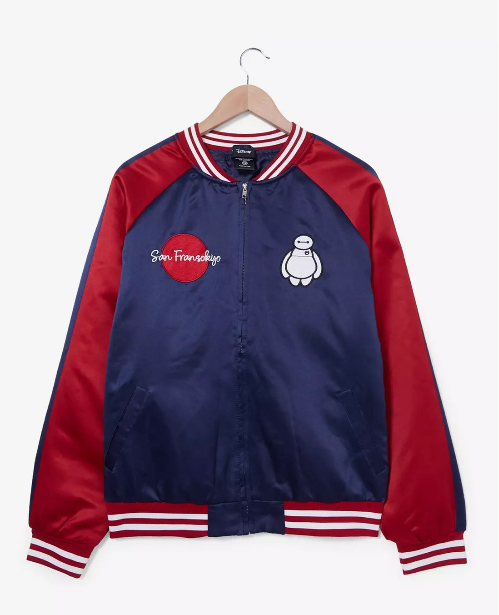 DISNEY BIG HERO 6 BAYMAX SATIN BOMBER JACKET BOXLUNCH LARGE